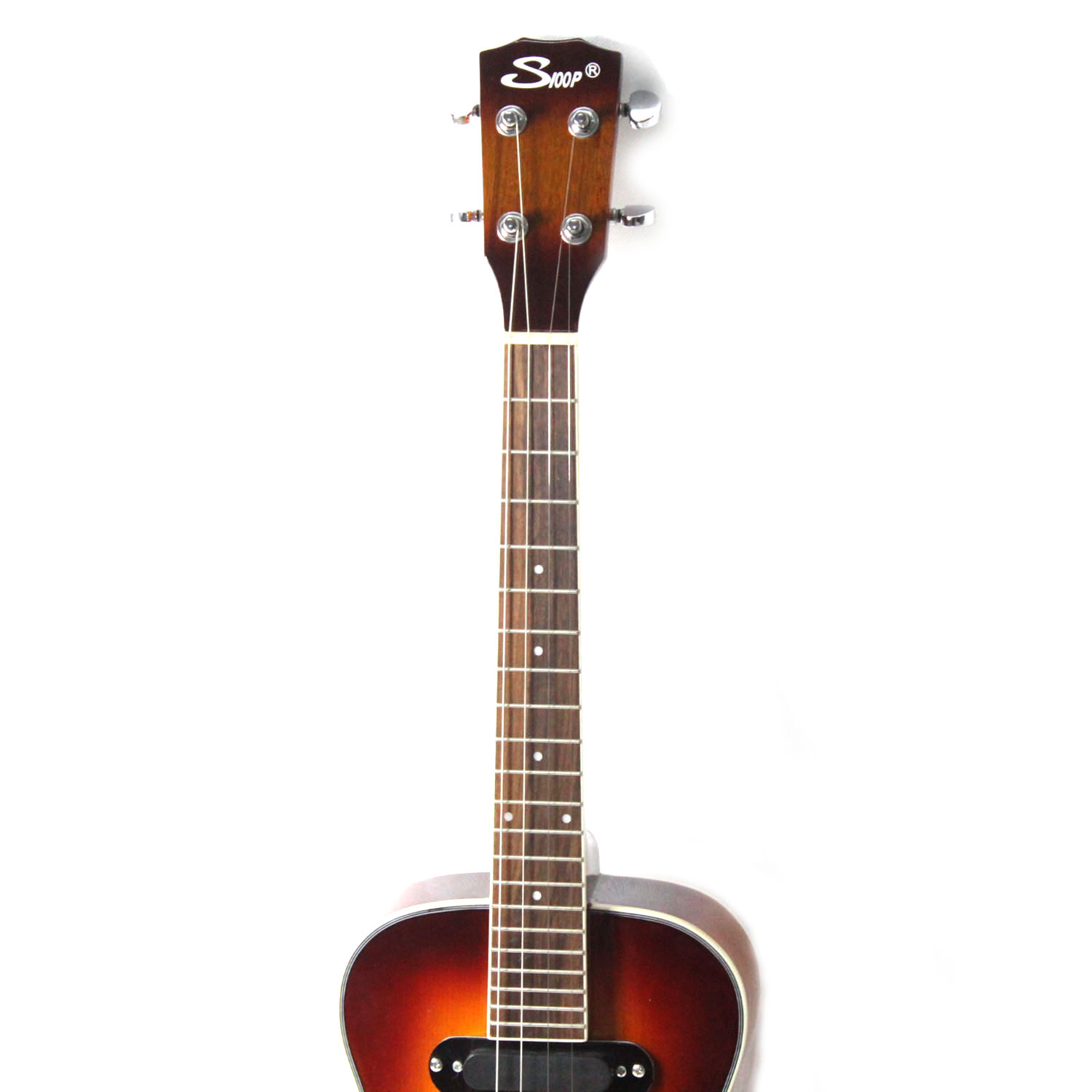 Jazz Ukulele F hole Mini Acoustic Guitars 4 Strings Ukelele Pickup Travel Guitar(U8)