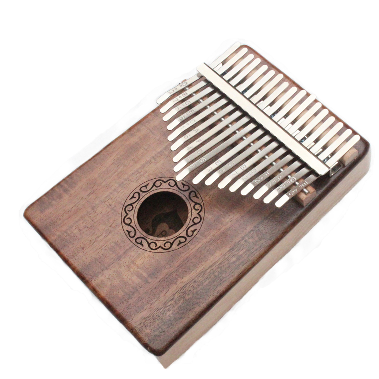 17 Keys Kalimba Thumb Piano Solid KOA Body With Learning Book Tune Hammer Cloth Bag Sticker Bilingual Instruction(KB03)