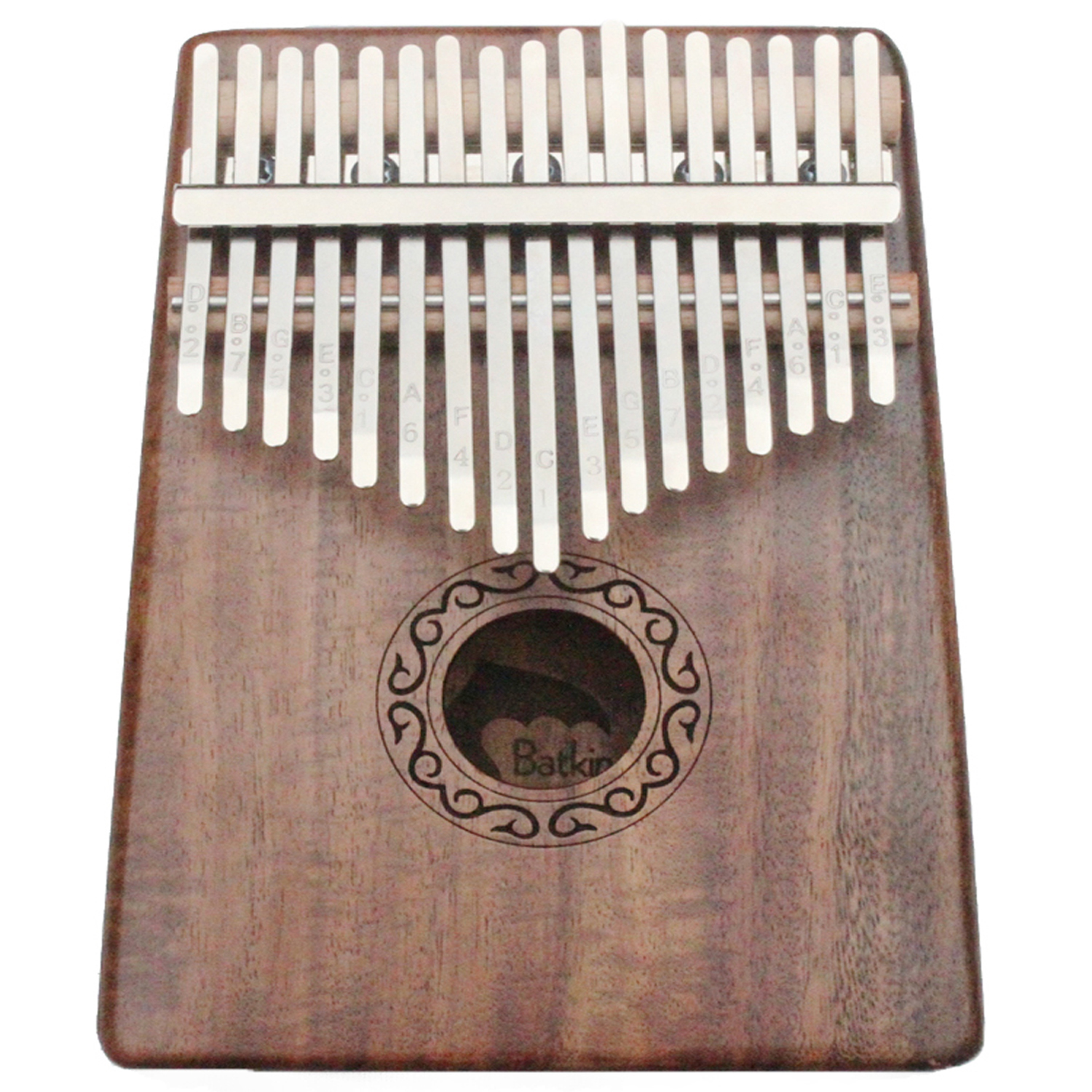 17 Keys Kalimba Thumb Piano Solid KOA Body With Learning Book Tune Hammer Cloth Bag Sticker Bilingual Instruction(KB03)