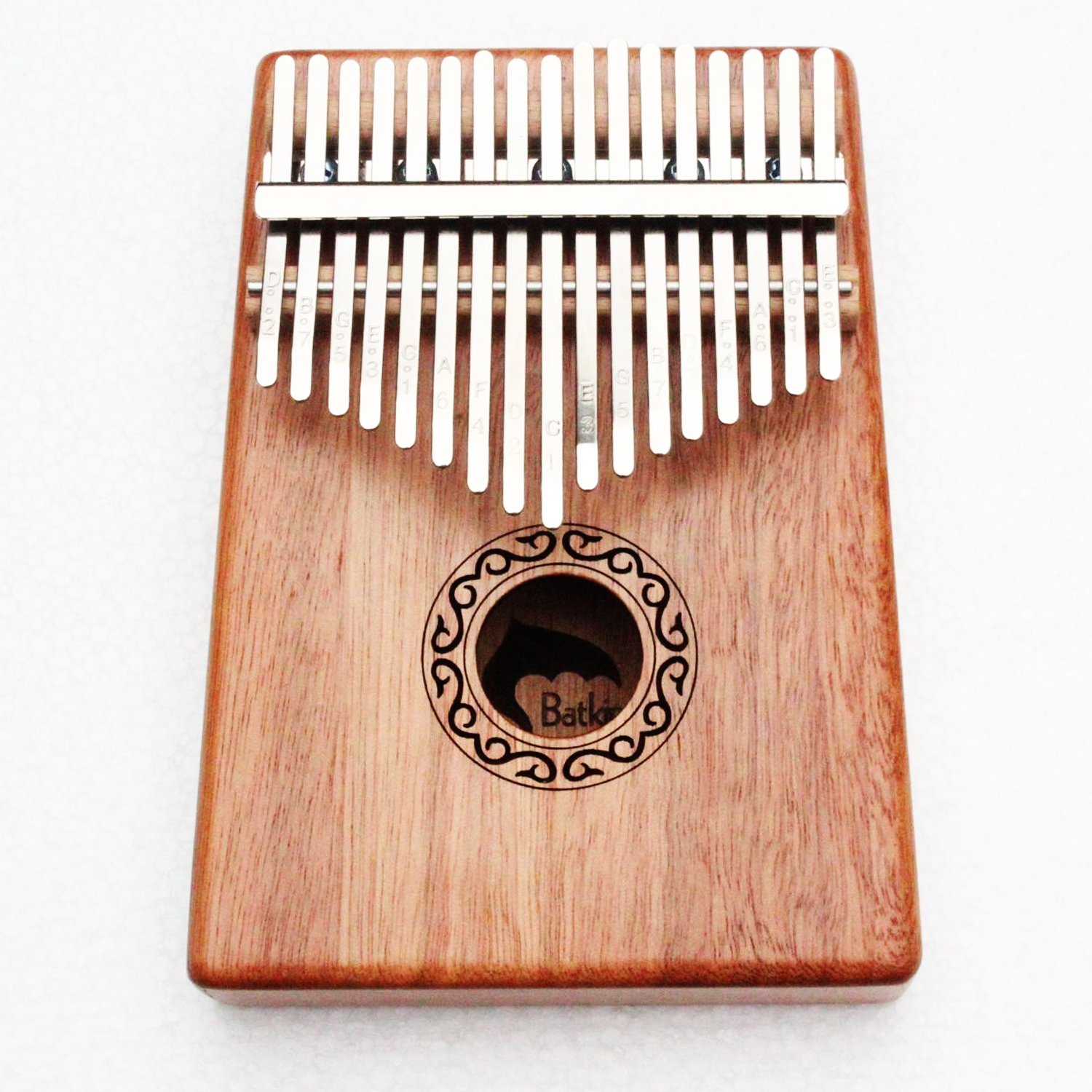 17 Keys Kalimba Thumb Piano Solid Mahogany Body With Learning Book Tune Hammer Cloth Bag Sticker Bilingual Instruction(KB02)