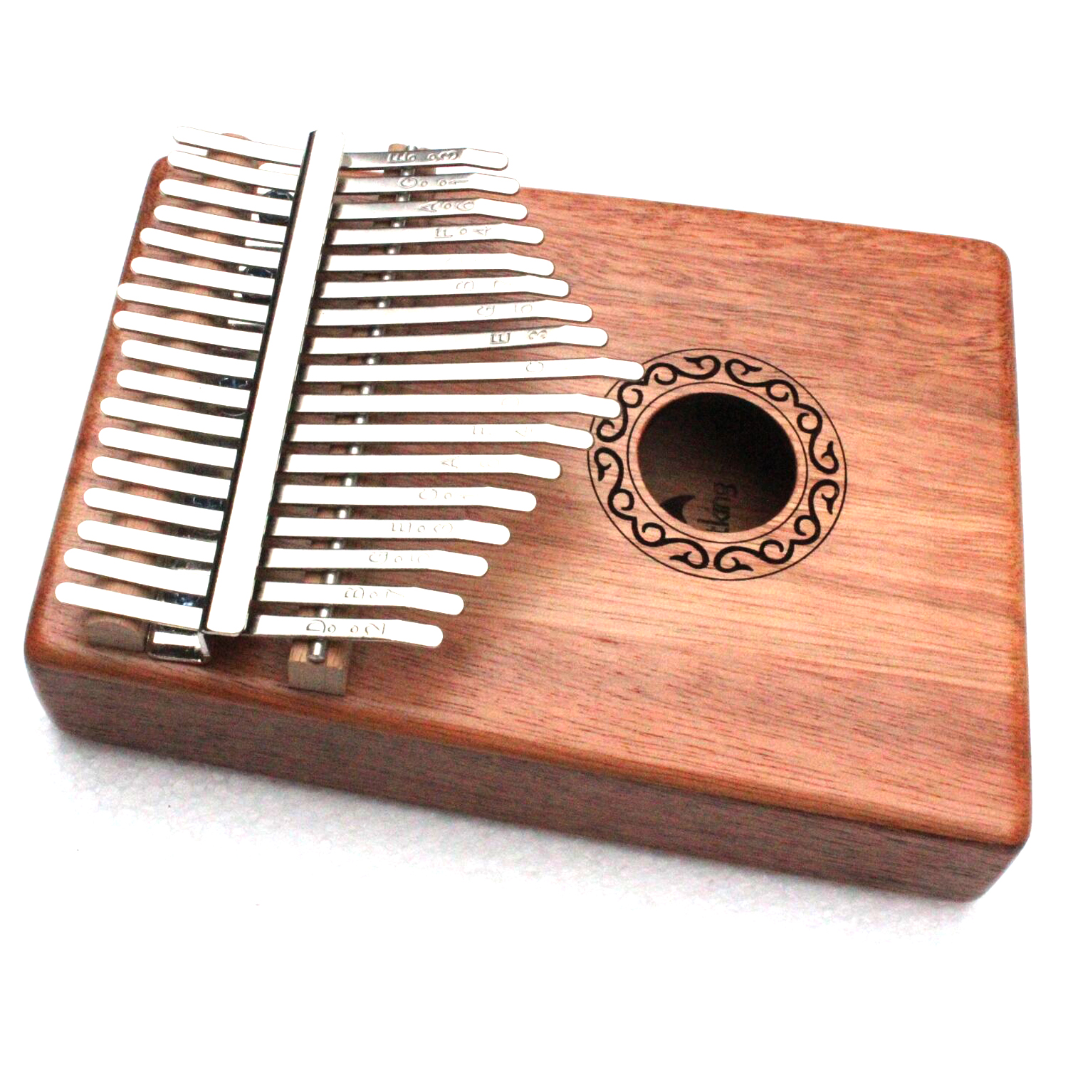 17 Keys Kalimba Thumb Piano Solid Mahogany Body With Learning Book Tune Hammer Cloth Bag Sticker Bilingual Instruction(KB02)