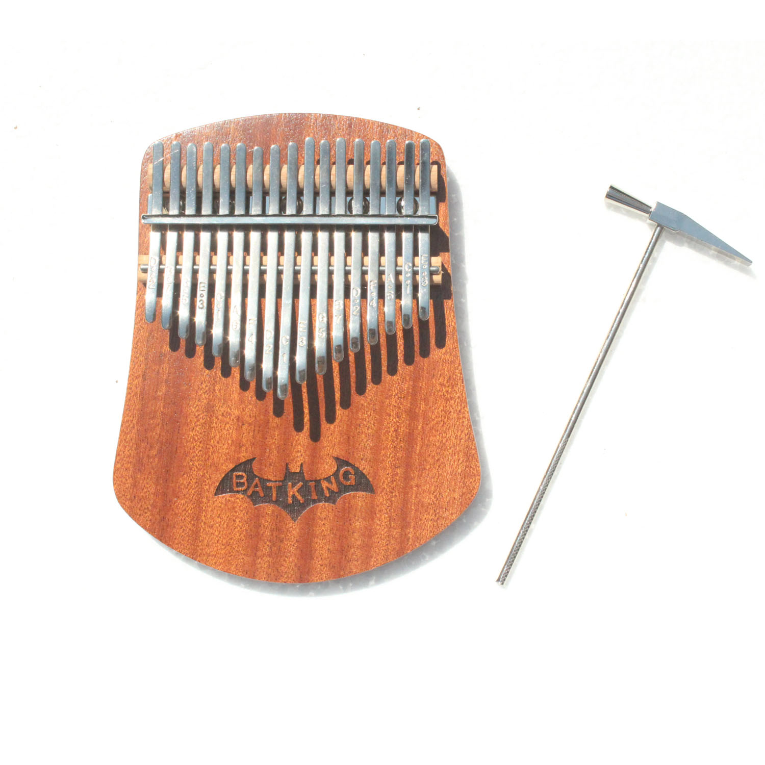 17 Keys Kalimba Thumb Piano Solid Sapele Body With Learning Book Tune Hammer Cloth Bag Sticker Bilingual Instruction(KB01)