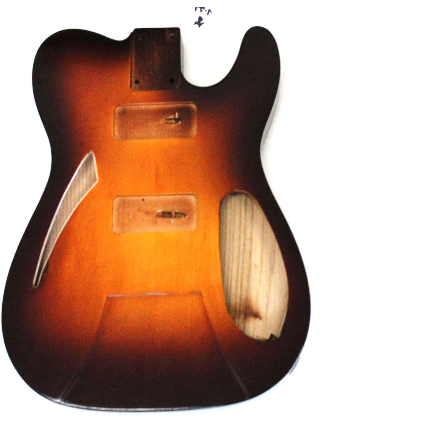 Semi hollow electric body in Fireglo finish with 2pcs pickguard(BD014)