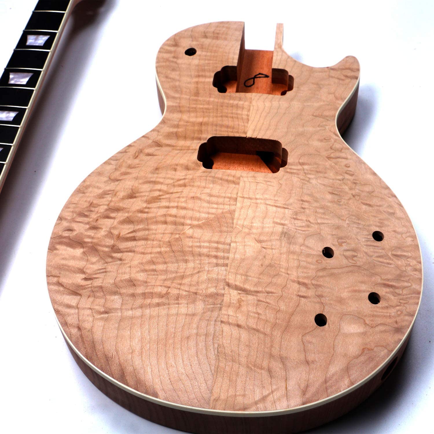 Project DIY Electric Guitar Kit With Quilted Maple Top 2cm 3cm By CNC ...