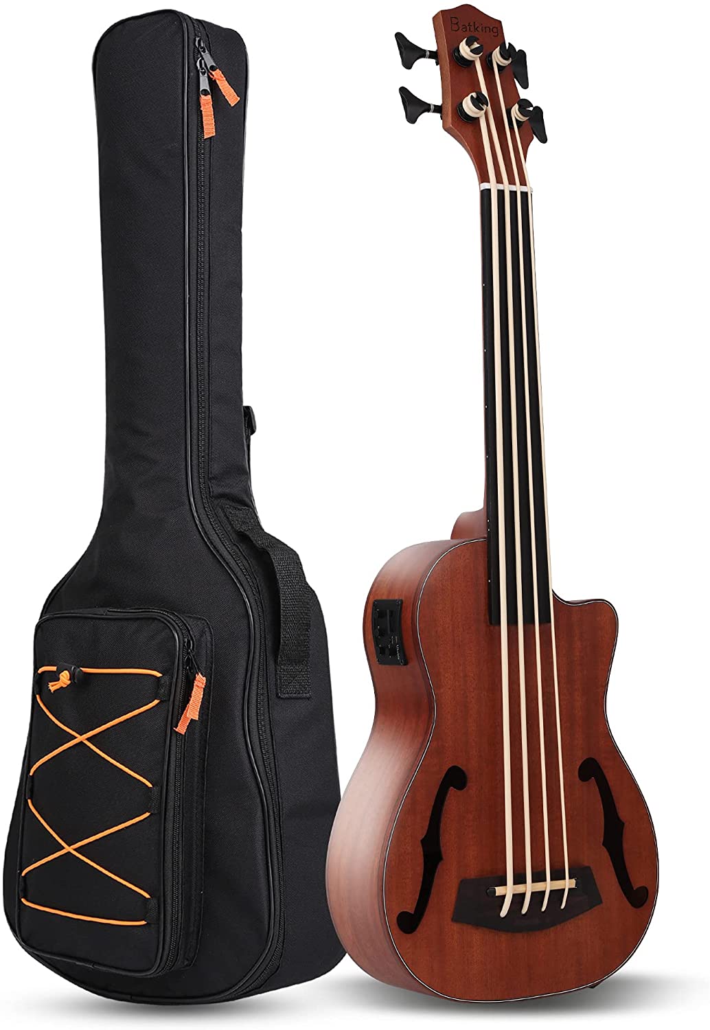 Batking Electric Ukulele 30 Inch Cutaway Bass Wooden Electric