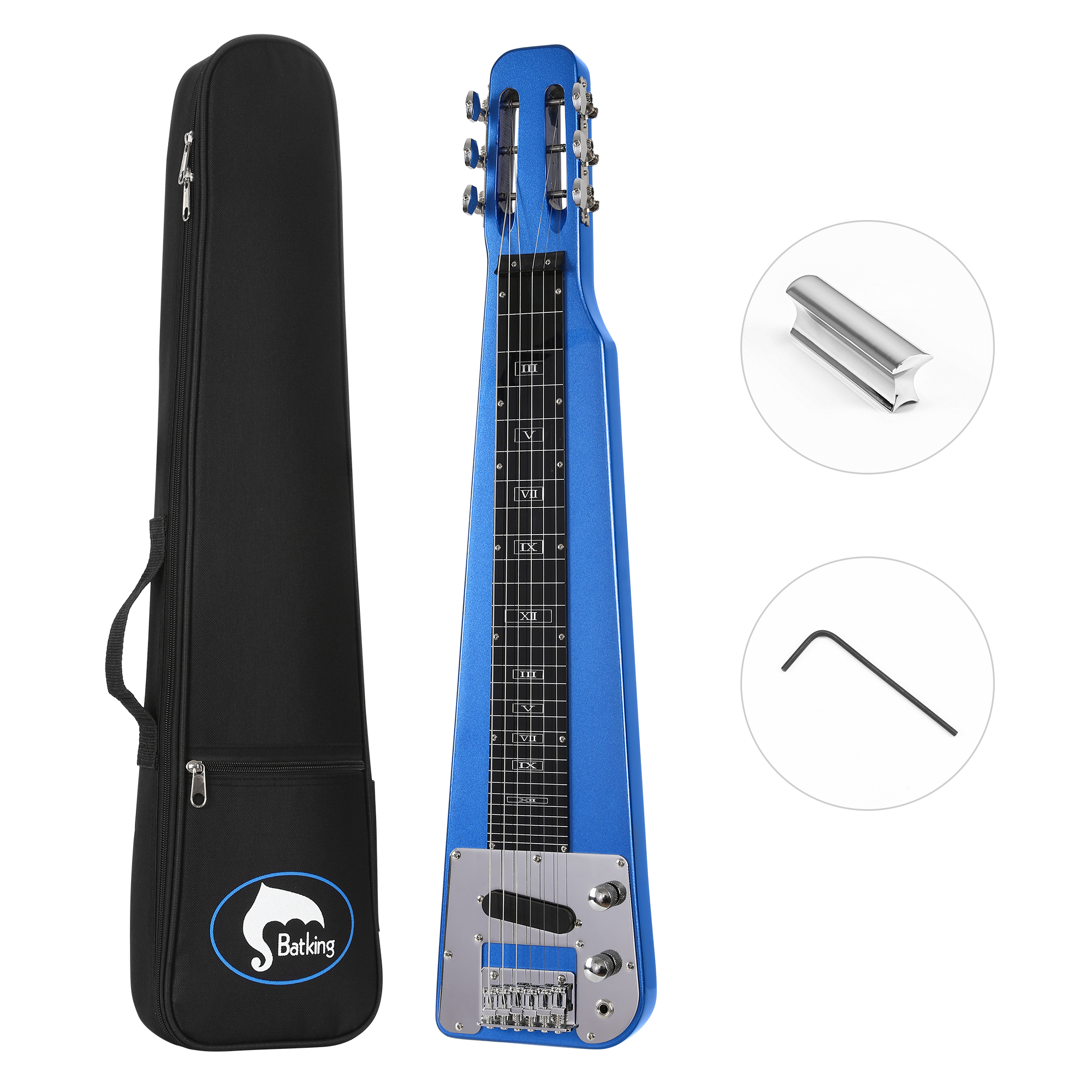 6 STRING ELECTRIC LAP STEEL GUITAR IN BLUE COLOR(LAP04)