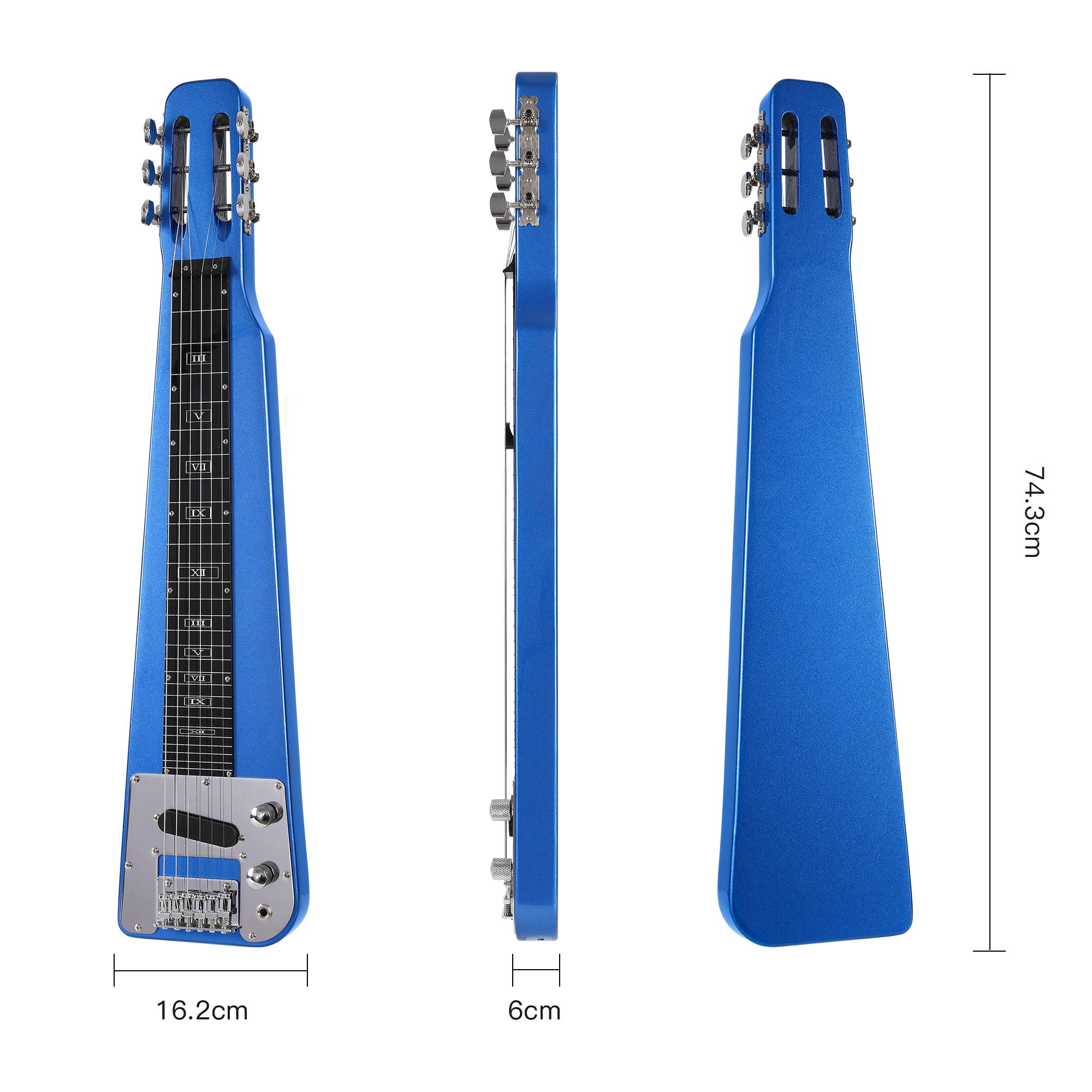 6 STRING ELECTRIC LAP STEEL GUITAR IN BLUE COLOR(LAP04)