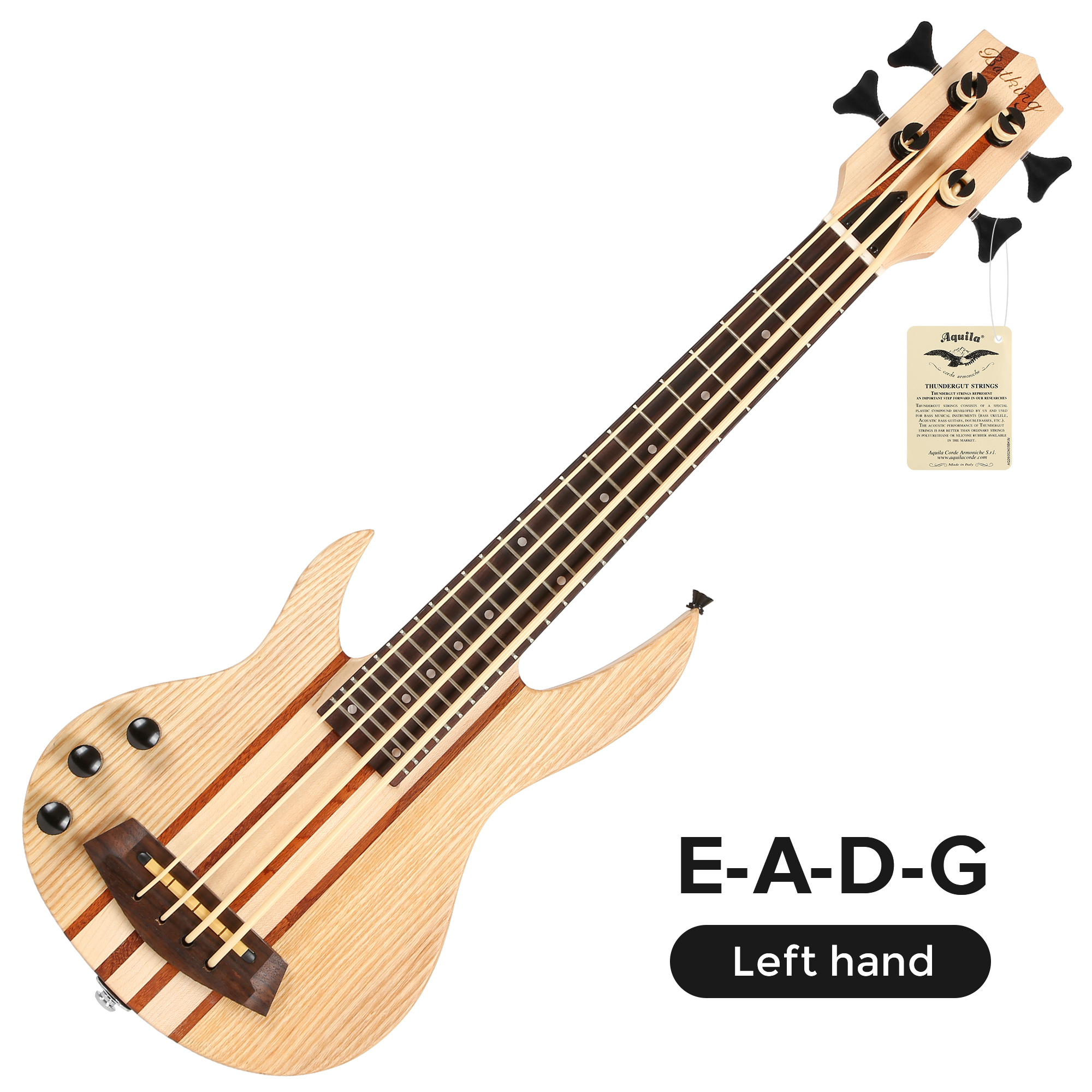 Batking left hand Ukulele bass fretted Electric Uku bass with Gig bag(UBN 04L)