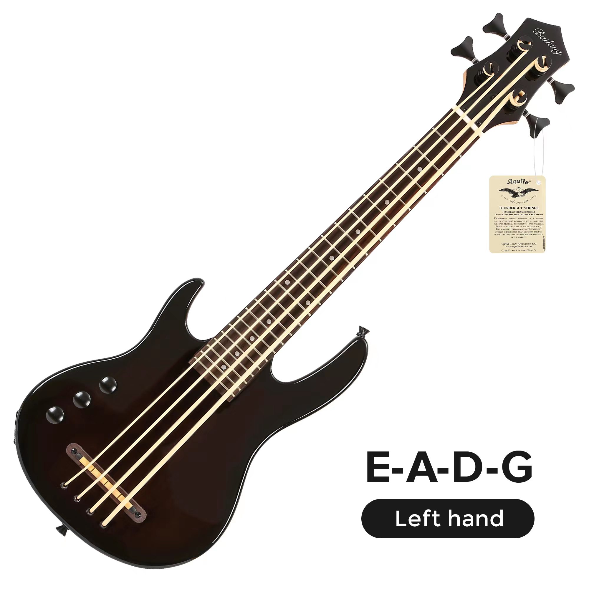 Batking left hand Ukulele bass fretted Electric Uku bass with Gig bag(UBB 04L)