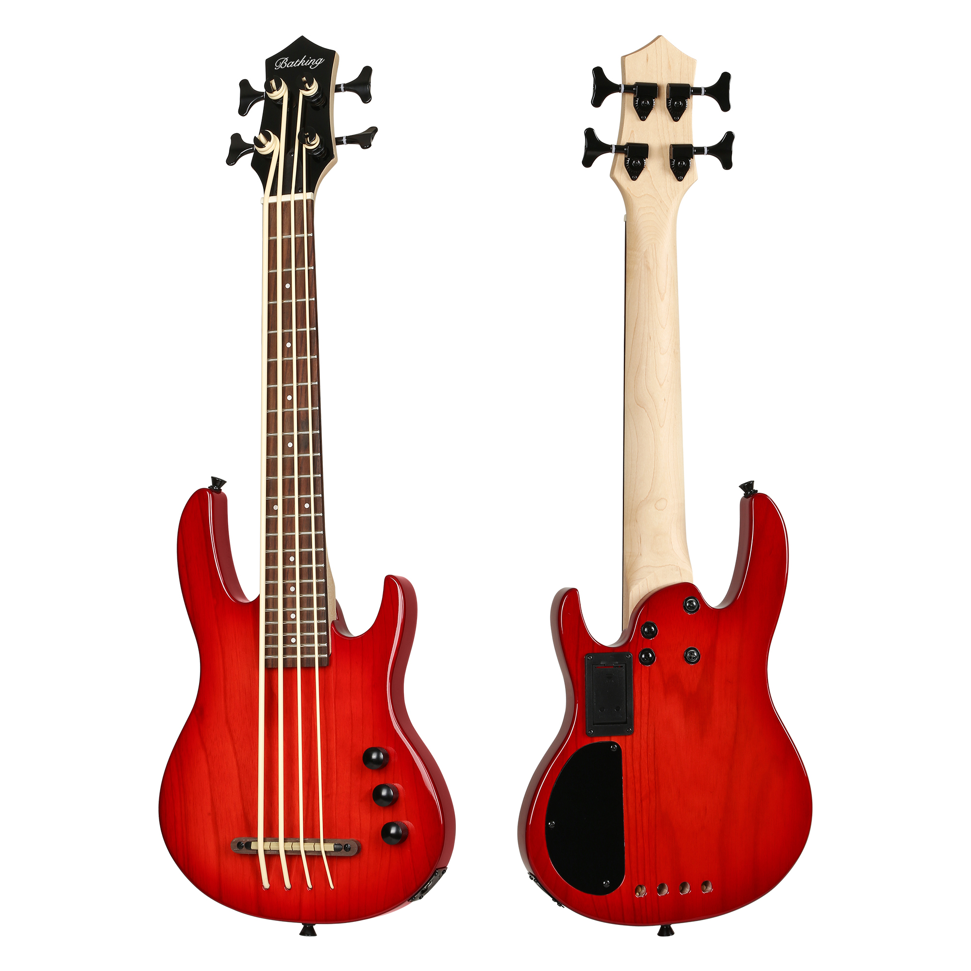 MiNi 4string ukulele electric bass with red color(UBR 04)