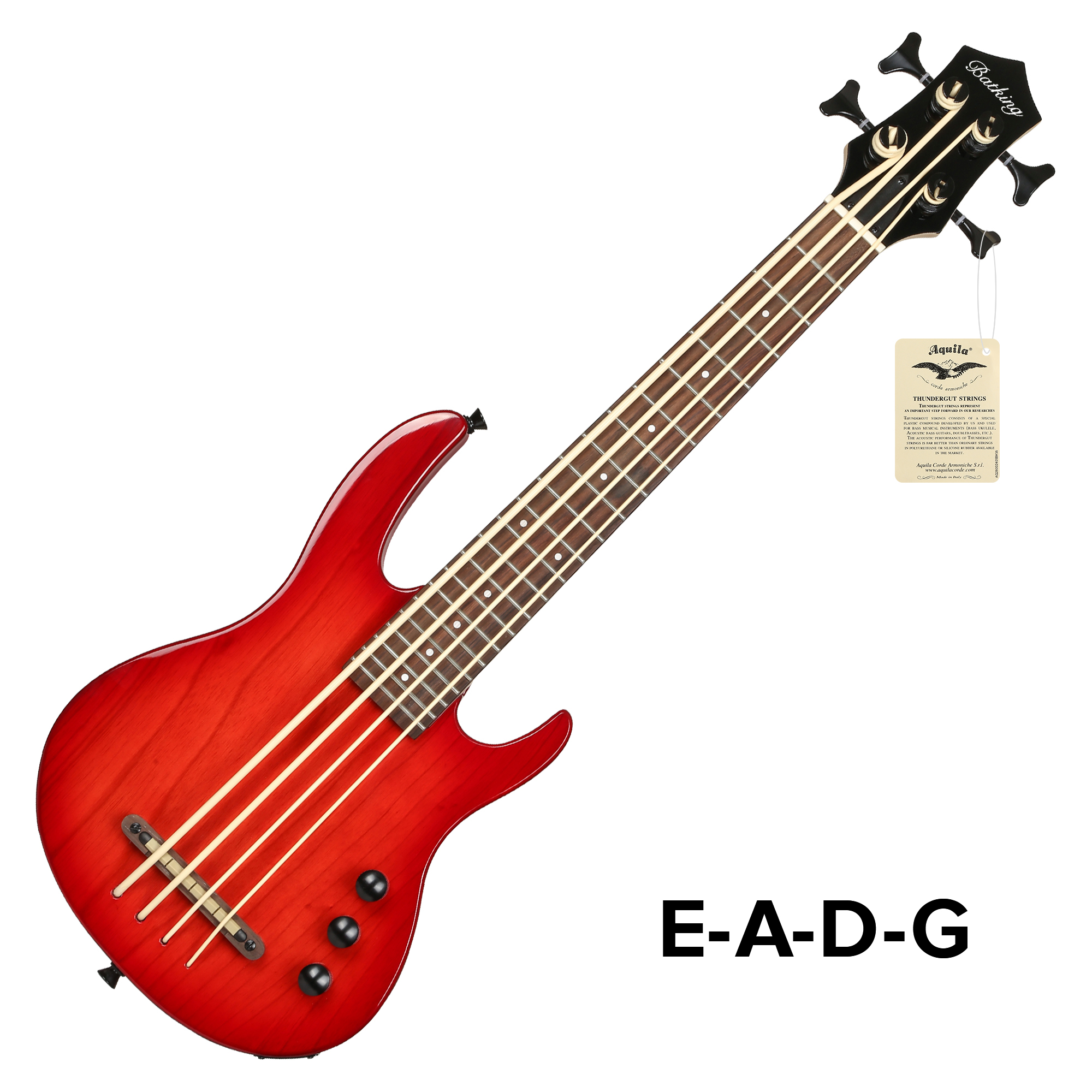 MiNi 4string ukulele electric bass with red color(UBR 04)