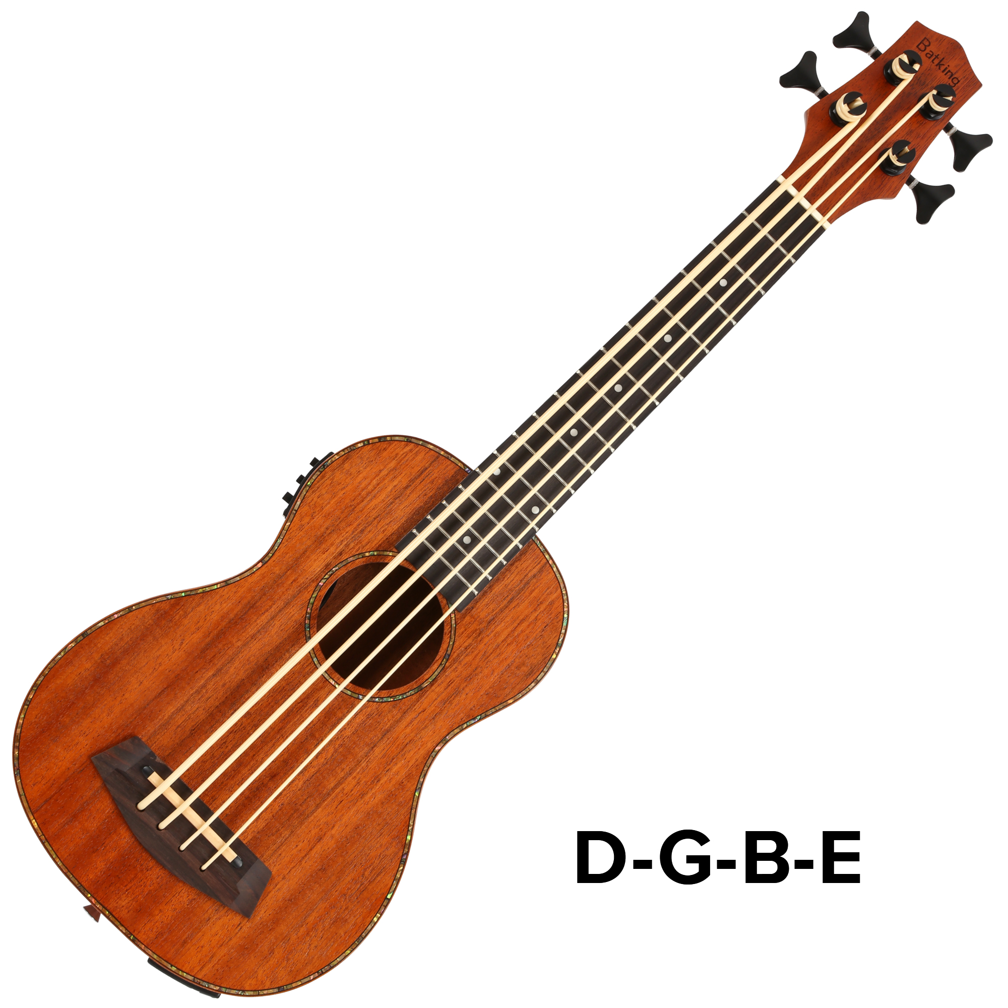 30 Inch Concert Ukulele Bass Mini Acoustic Uke Handcraft Solid Acacia Wood(UBB02)