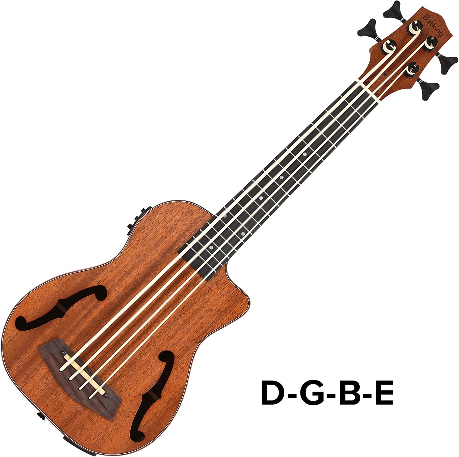 Batking Fretted Ubass 30 inch Baritone Electric Ukulele Bass Electric Acoustic Bass Ukulele Wtih Gig Bag(UBB03 F)
