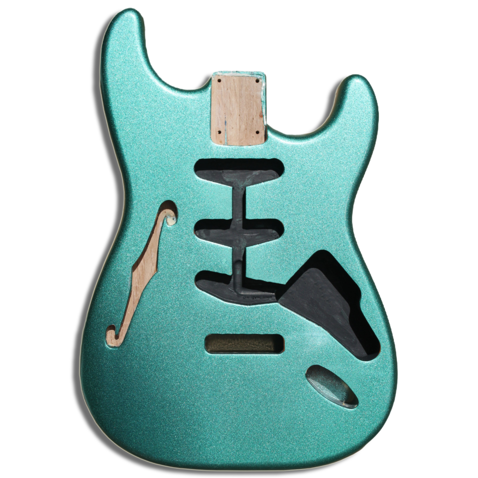 Batking Guitar Body 2Pcs Alder Wood for ST Electric Guitar DIY Parts 13 Aqua Flake( BD001)