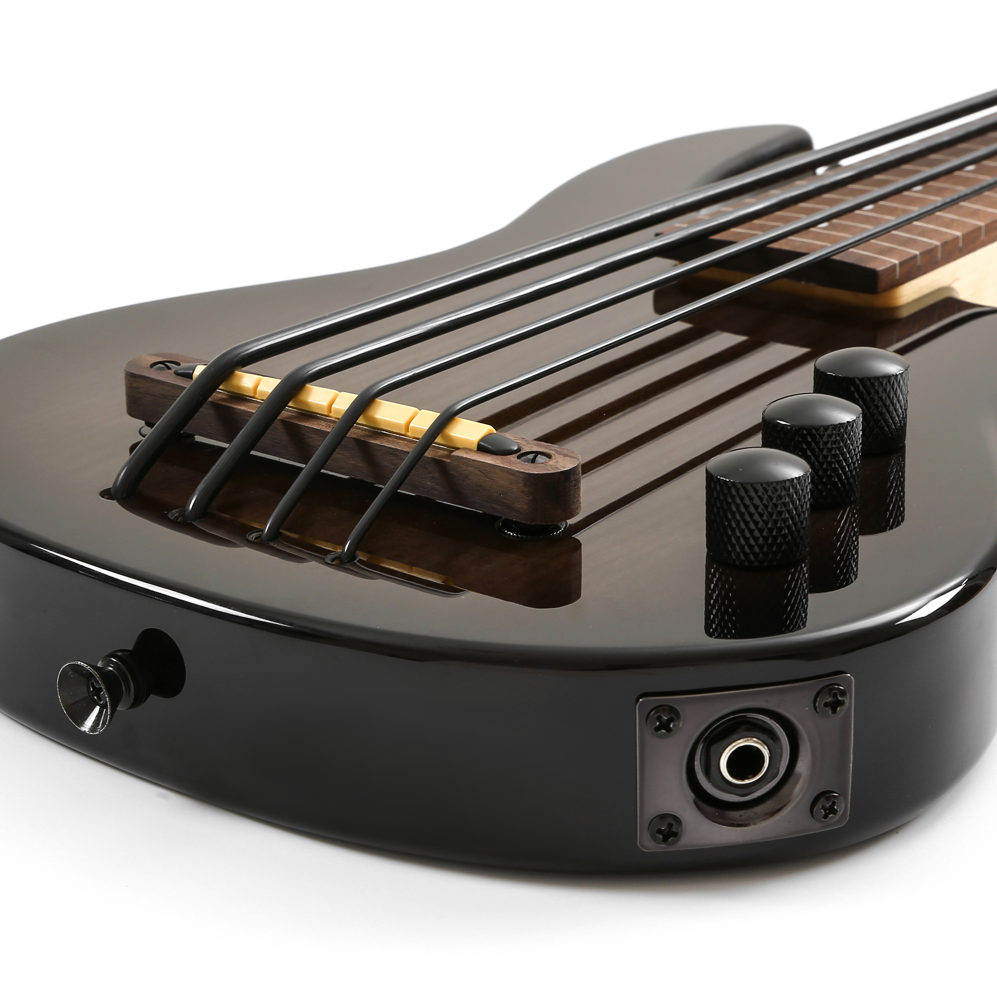 MiNi 4string only fret line ukulele electric bass without fret with black color (UBB 004)