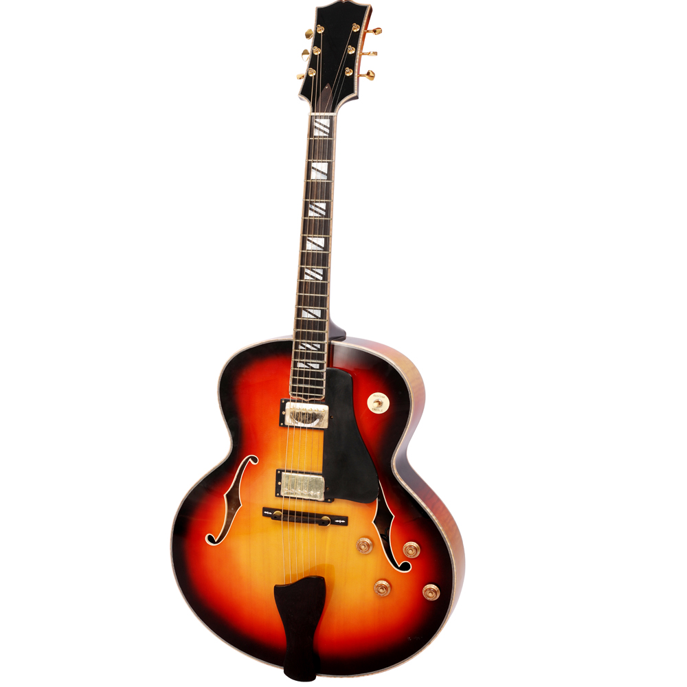 Batking 18 AAA Hand Carved Archtop Jazz Guitar In Sunburst (AT05)