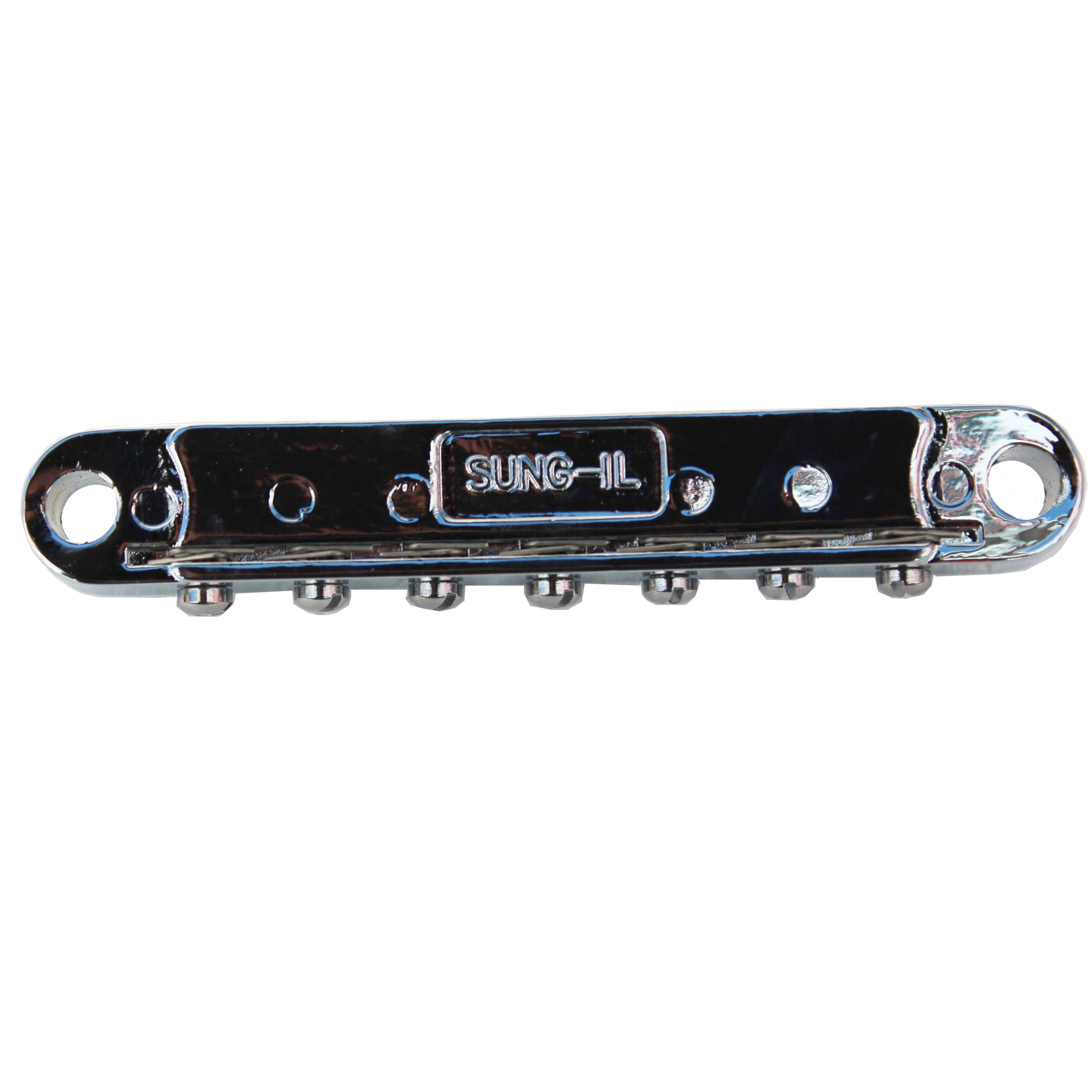 7 Strings Chrome A Style Saddle Bridge For Electric Guitar(7B01CR)