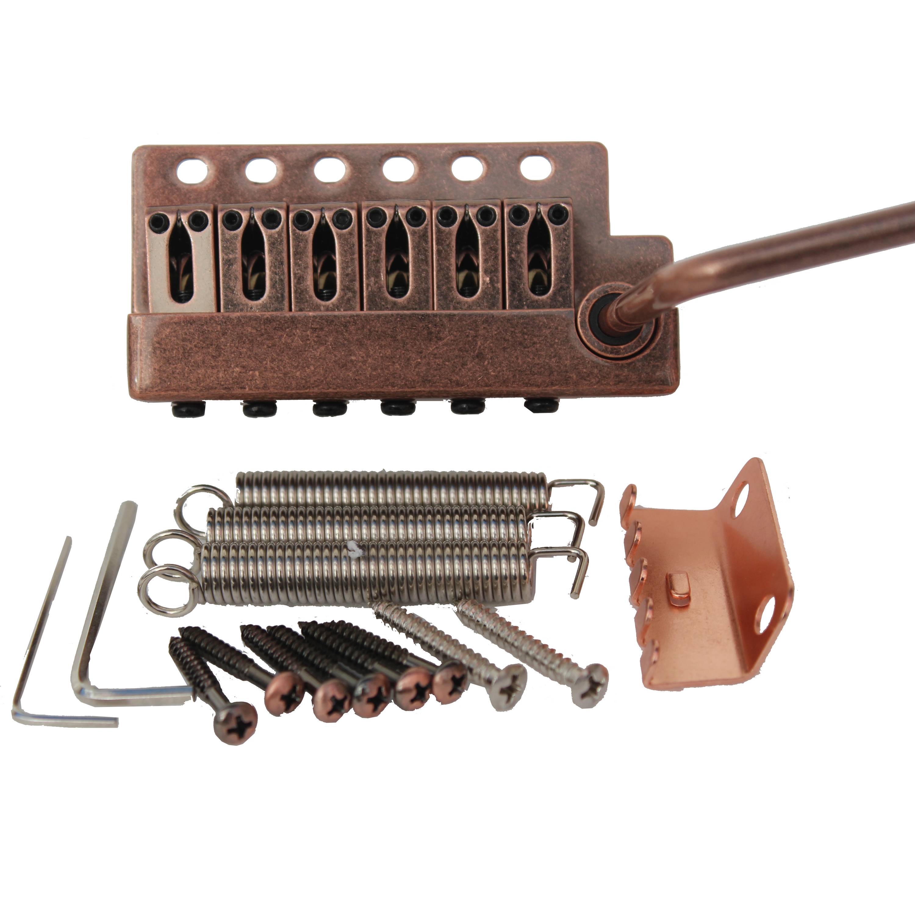 6 String Guitar Parts Double tremolo Locking Tremolo System Bridge Stainless Steel Saddles (BG1019)