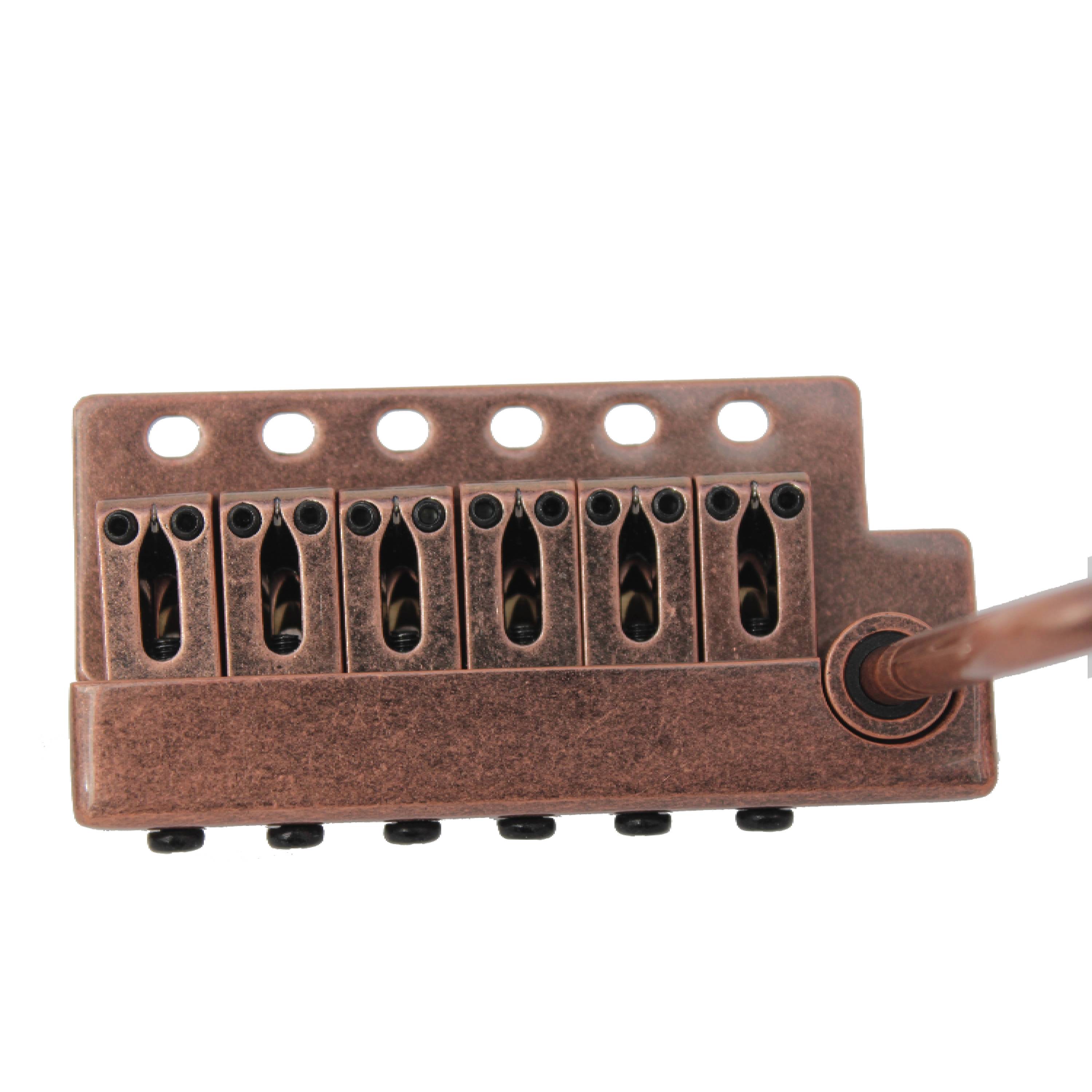 6 String Guitar Parts Double tremolo Locking Tremolo System Bridge Stainless Steel Saddles (BG1019)