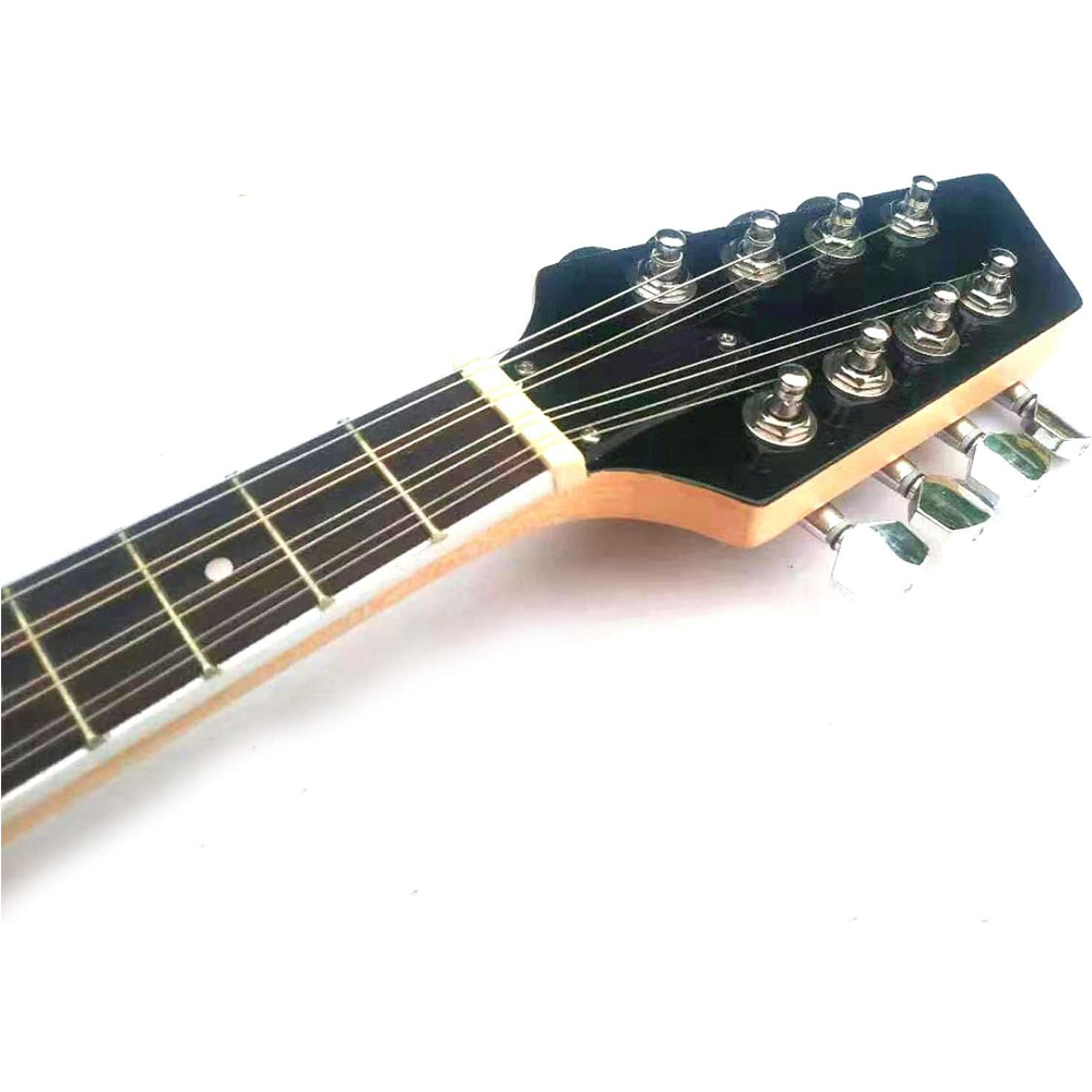Batking Mandolin 8 Strings Acoustic Electric Mandocaster Instrument for Beginner Adults(MD08B)