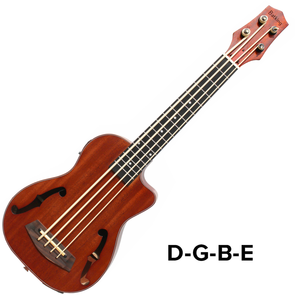 Batking Fretted Ubass 30 inch Baritone Electric Ukulele Bass Electric Acoustic Bass Ukulele Wtih Gig Bag (UBB04 F)