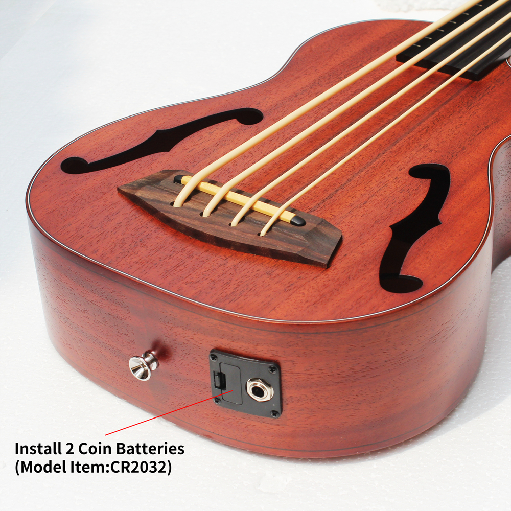 Ukulele Bass mahogany 4 strings Instruments Ukelele Bass with EQ (UBB04)