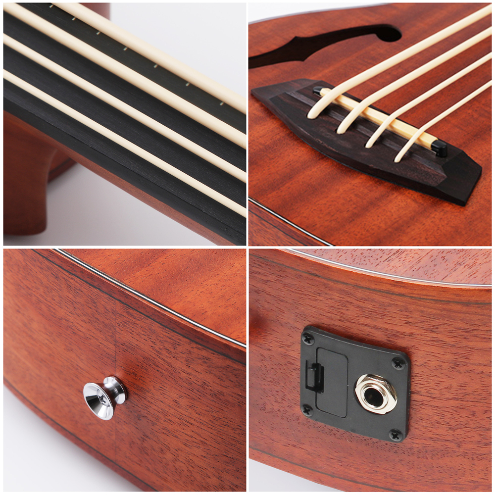 Ukulele Bass mahogany 4 strings Instruments Ukelele Bass with EQ(UBB03)
