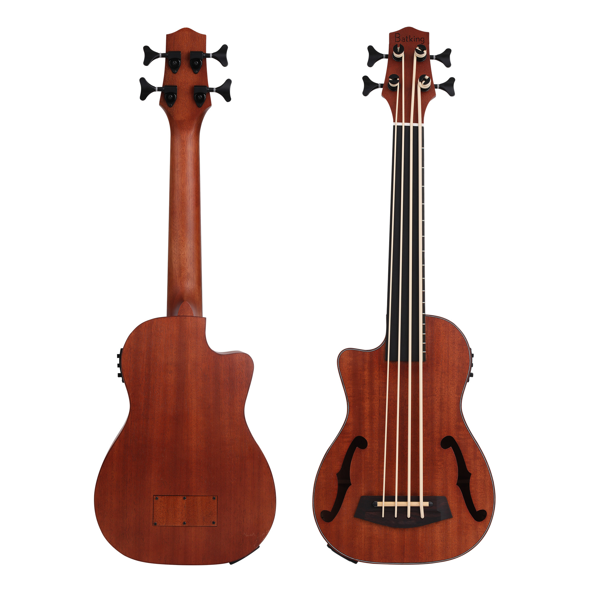 Batking LeftHand Ukulele Bass Electric Ubass 30 inch Baritone bass ukulele Electric Acoustic Uku bass With Gig Bag