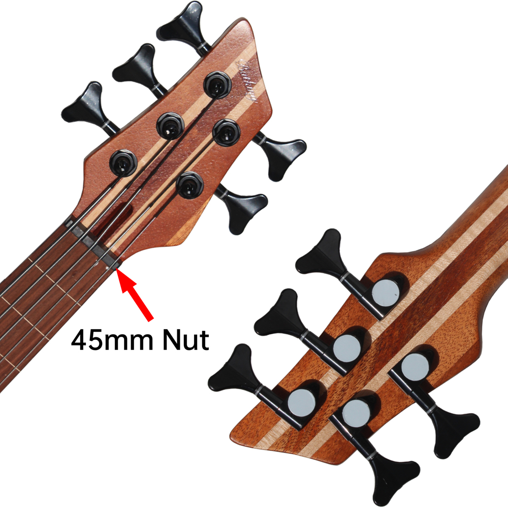 Batking Mini Ukulele Bass Electric Ubass 5 String Fretted Bass Ukelele with Gig bag