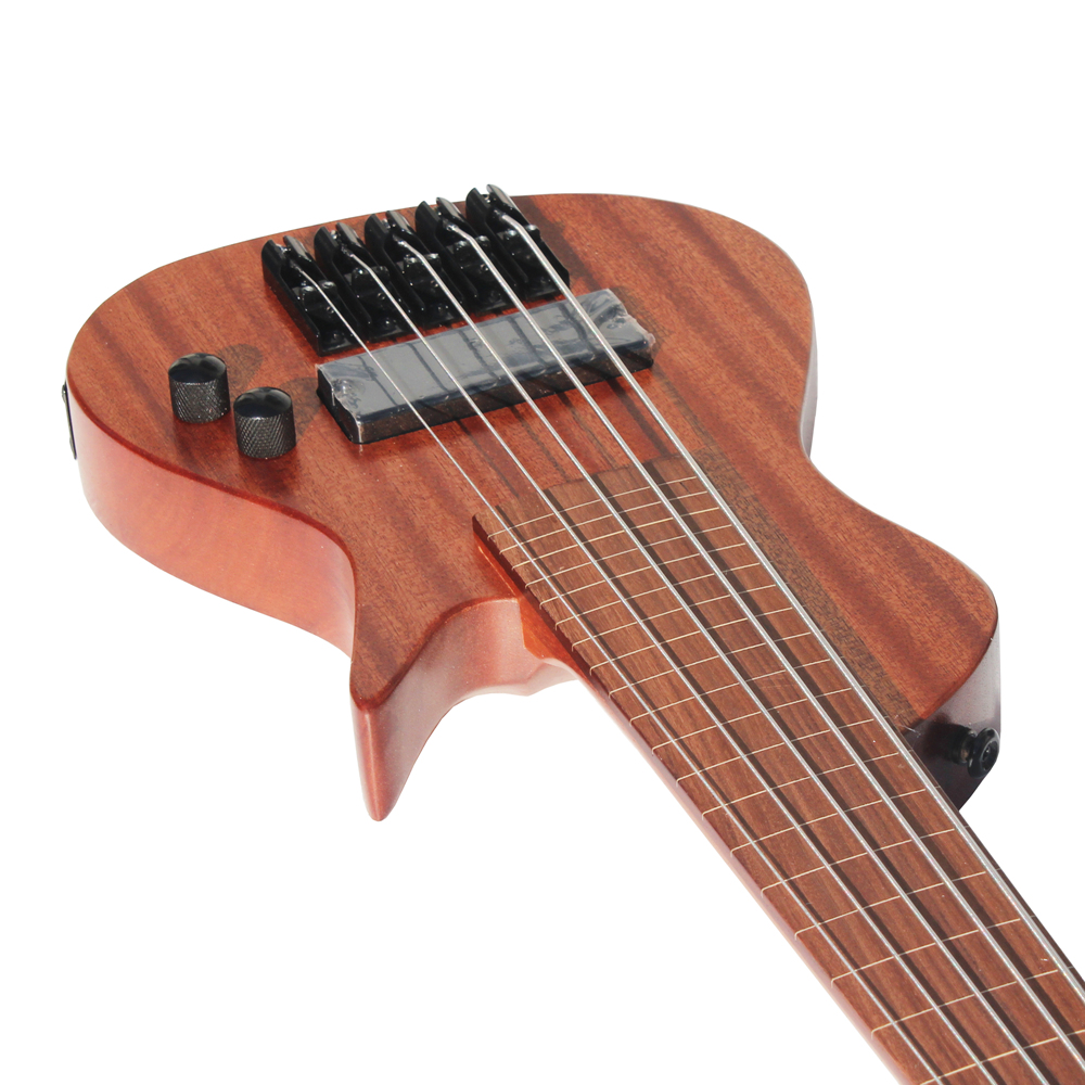 Batking Mini Ukulele Bass Electric Ubass 5 String Fretted Bass Ukelele with Gig bag