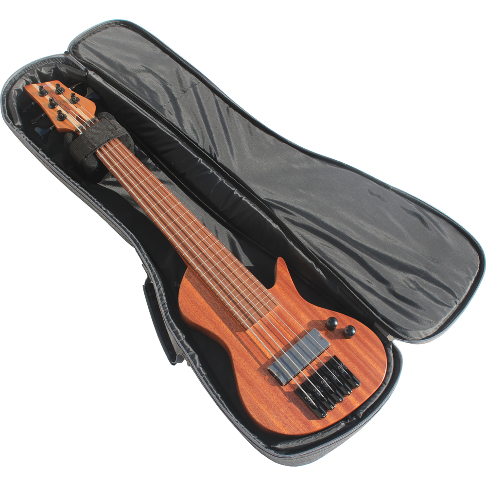 Batking Mini Ukulele Bass Electric Ubass 5 String Fretted Bass Ukelele with Gig bag