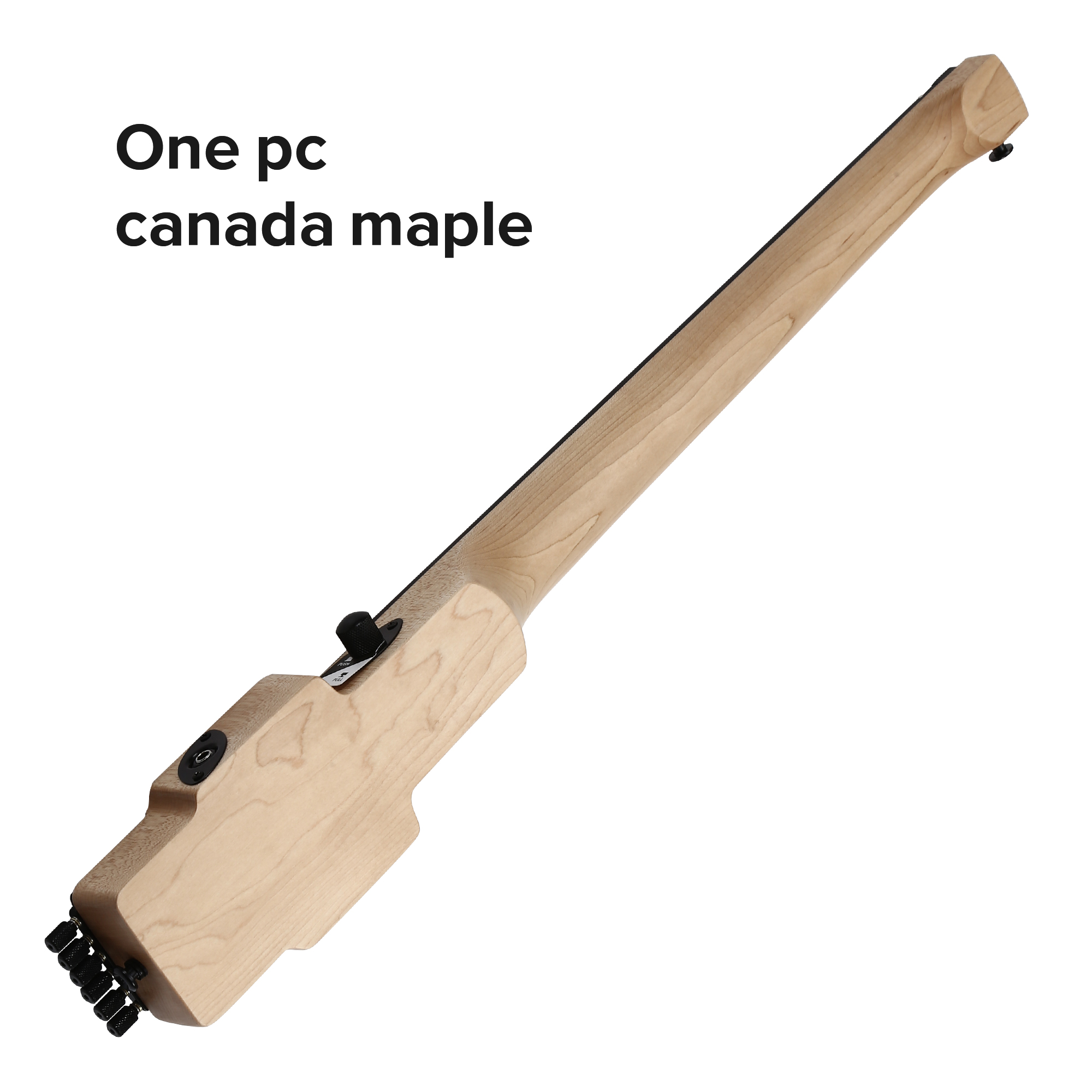 Travel Electric Guitar Headless 6 String Guitar One piece Canada maple neck through body design Double Locking Tremolo(TGH 06)