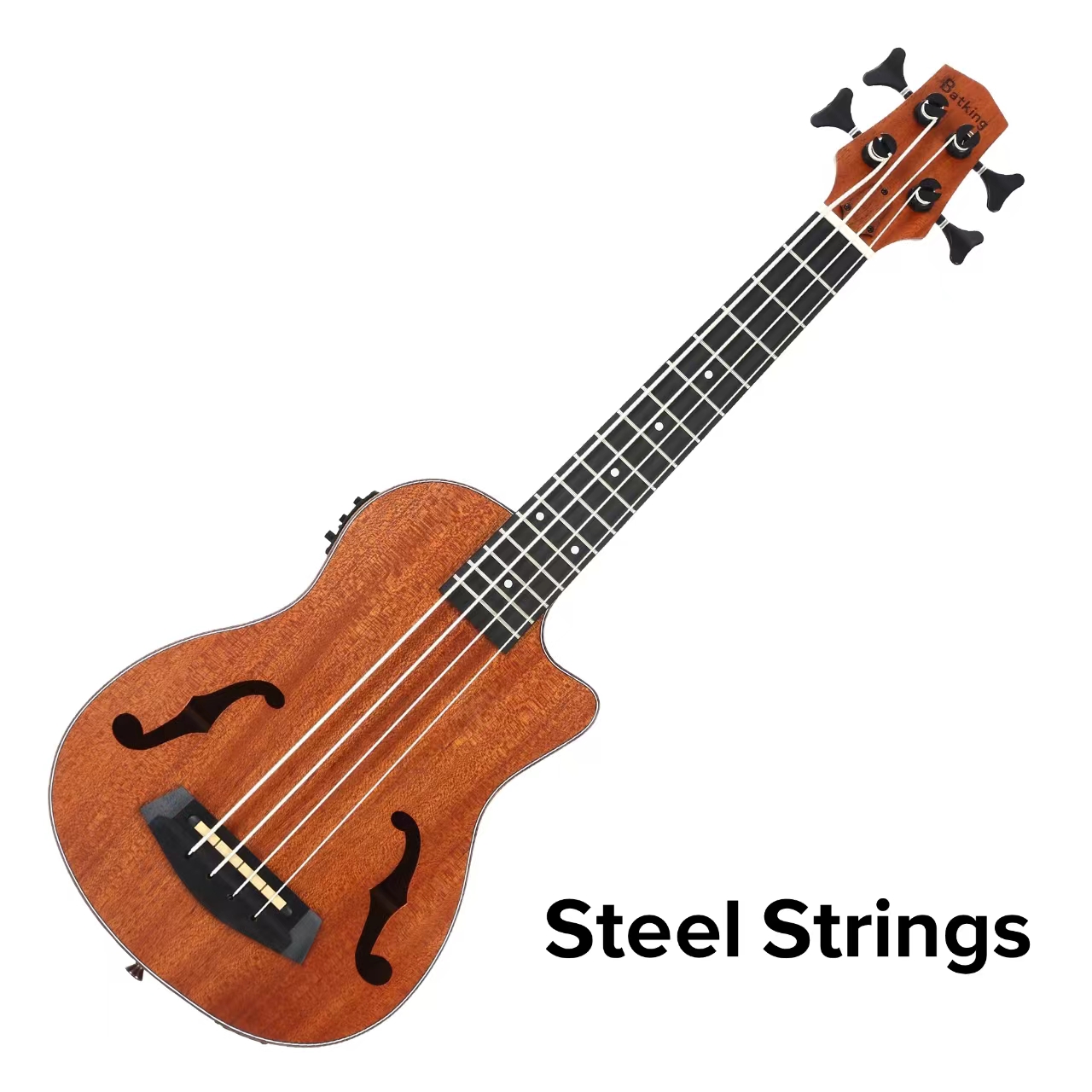 Ukulele Bass Electric Ubass 30 inch Baritone bass ukulele Electric Acoustic Uku bass With Gig Bag and Steel Strings (UBB06)