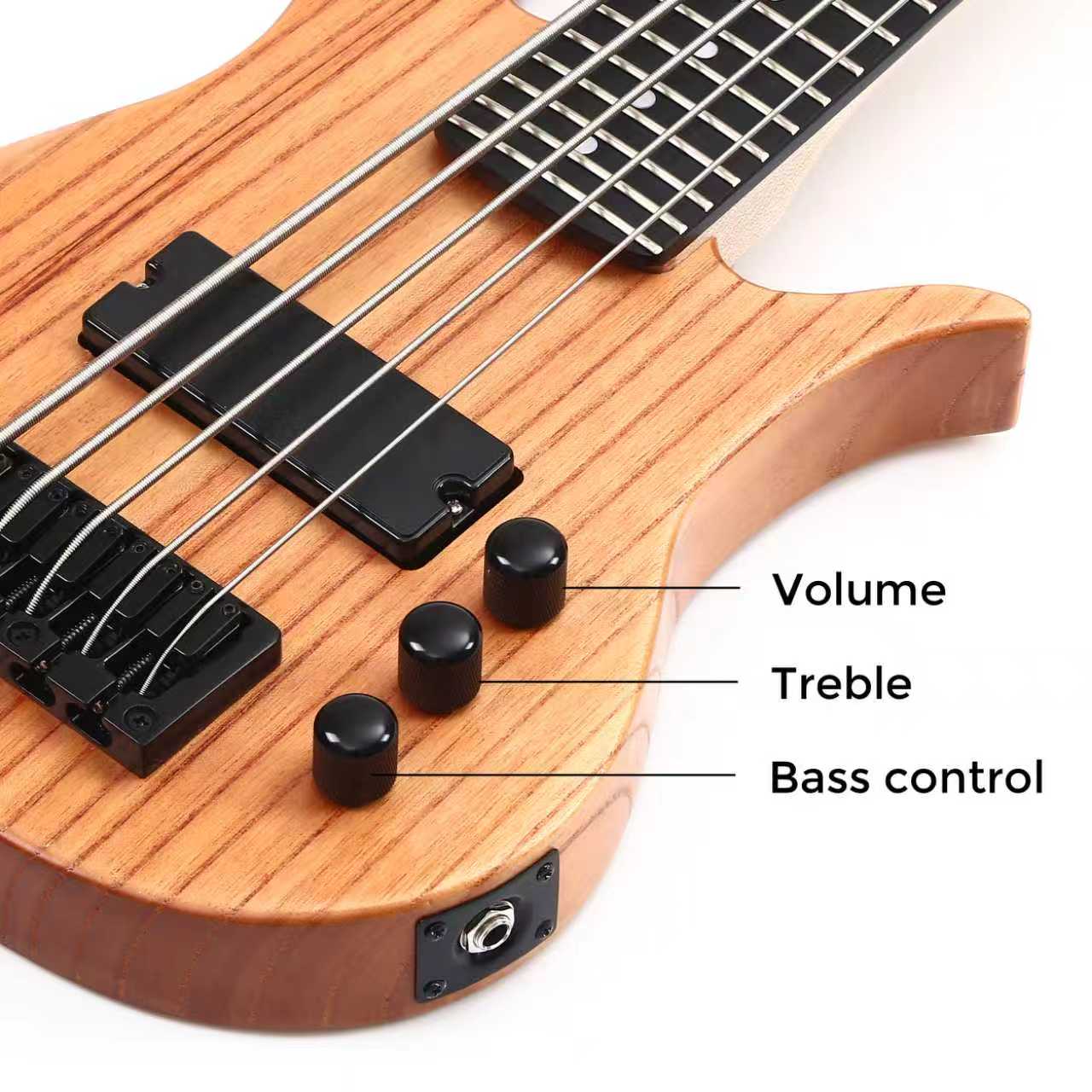 Batking Mini Ukulele Bass Electric Ubass 5 String Fretted Bass Ukelele