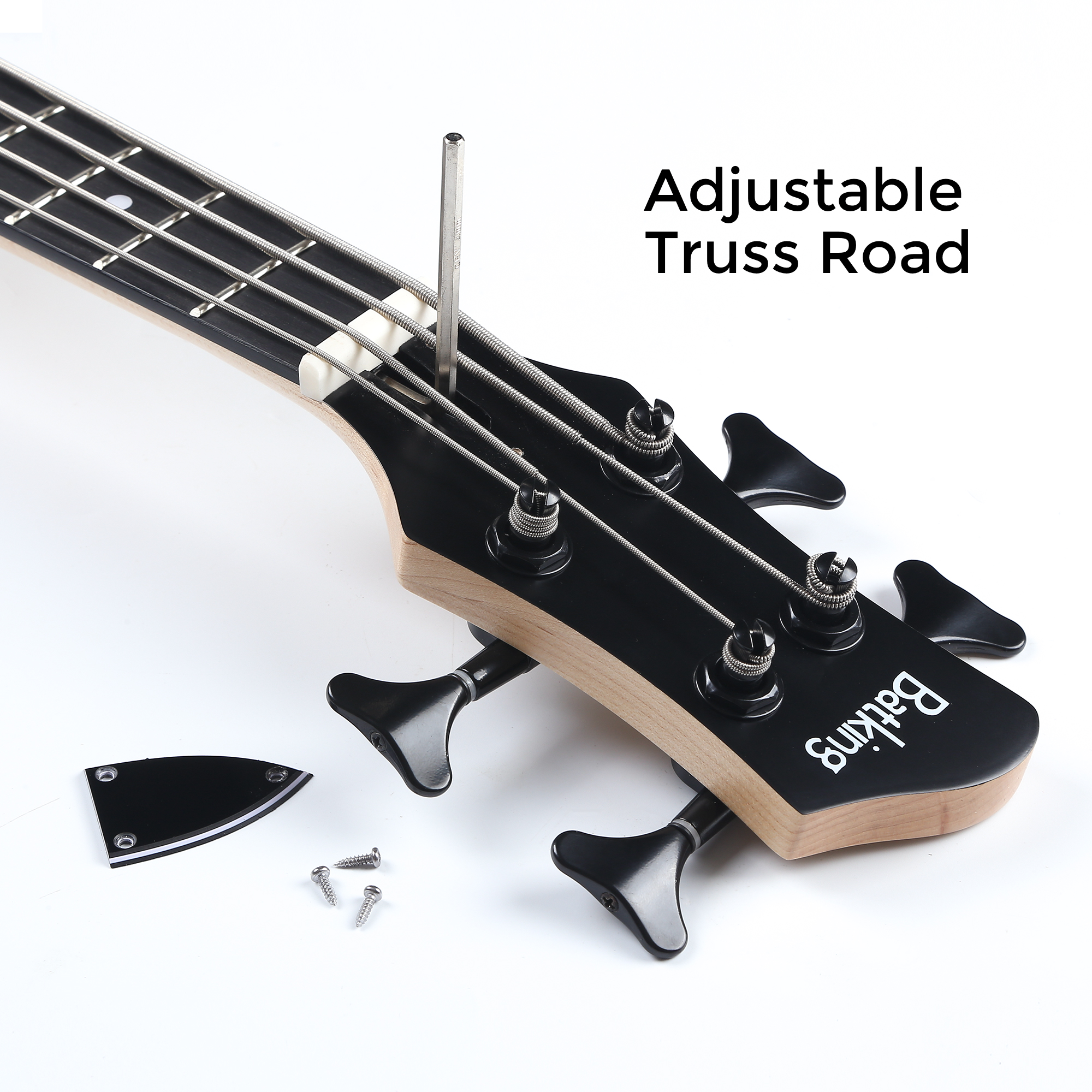 Batking Mini Ukulele Bass Electric Ubass 4 String Fretted Bass Ukelele