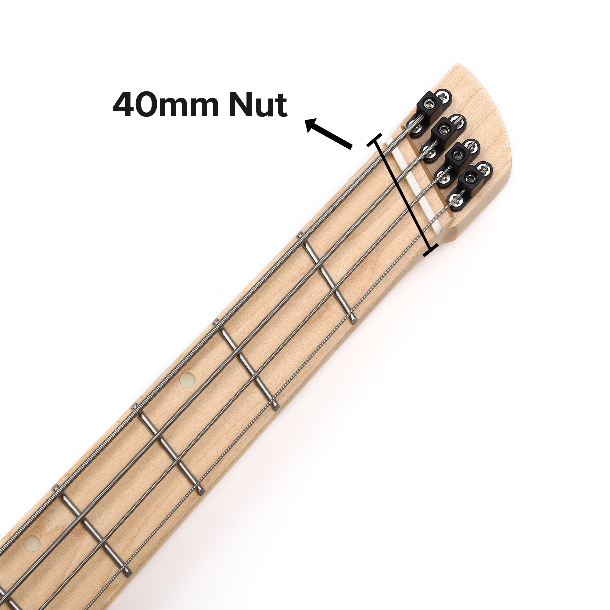 Batking Electric Bass Guitar Headless 4 String Fanned Fret Electric Bass Guitar