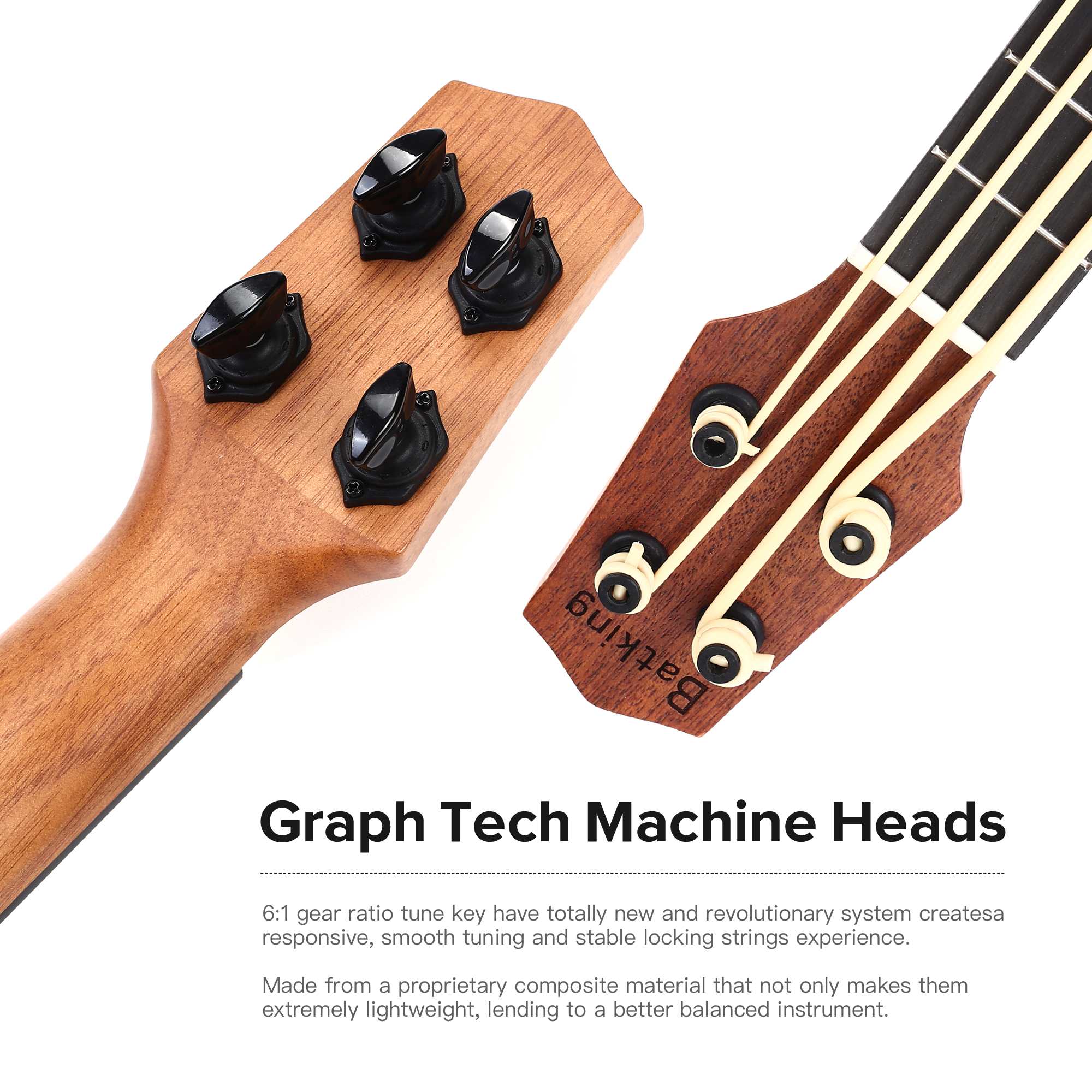 Ukulele Bass Electric Ubass 30 inch Baritone bass Ukulele Electric Acoustic Uku bass Gig Bag Upgraded Tuning Peg (UBB06)
